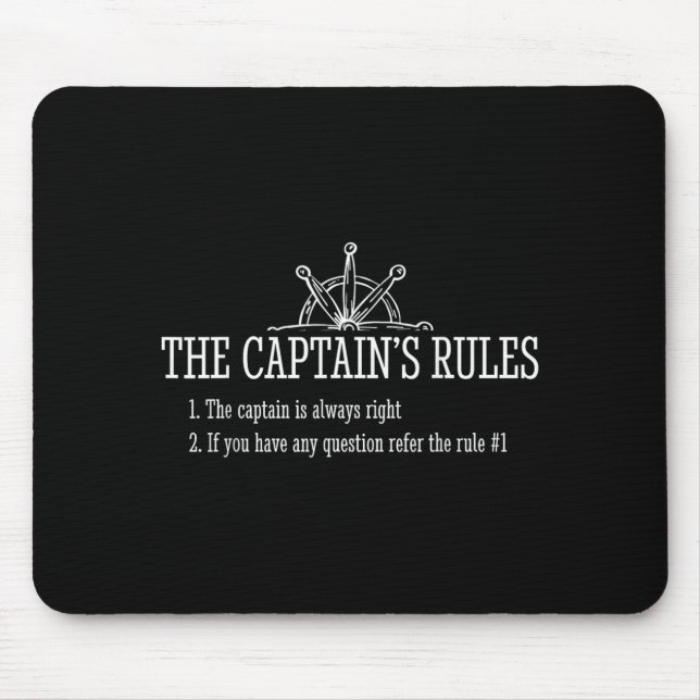 Boat Rules Funny Sayings Sailing Sail Boats Mouse Pad (Front)