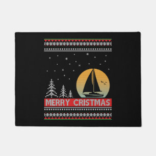 Boat Sailor Sailing Ugly Christmas Sailing Gift Doormat