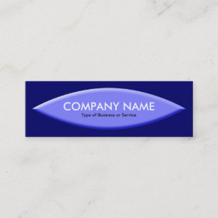 Boat Shape - Blue on Deep Navy Mini Business Card