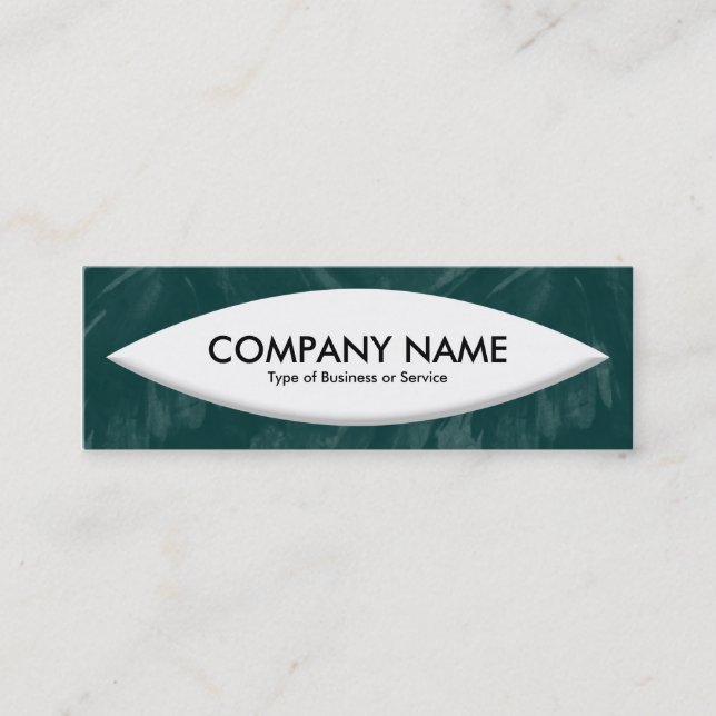 Boat Shape - Dark Green Brushed Mini Business Card (Front)