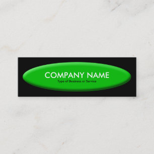 Boat Shape III - Green on Black Mini Business Card