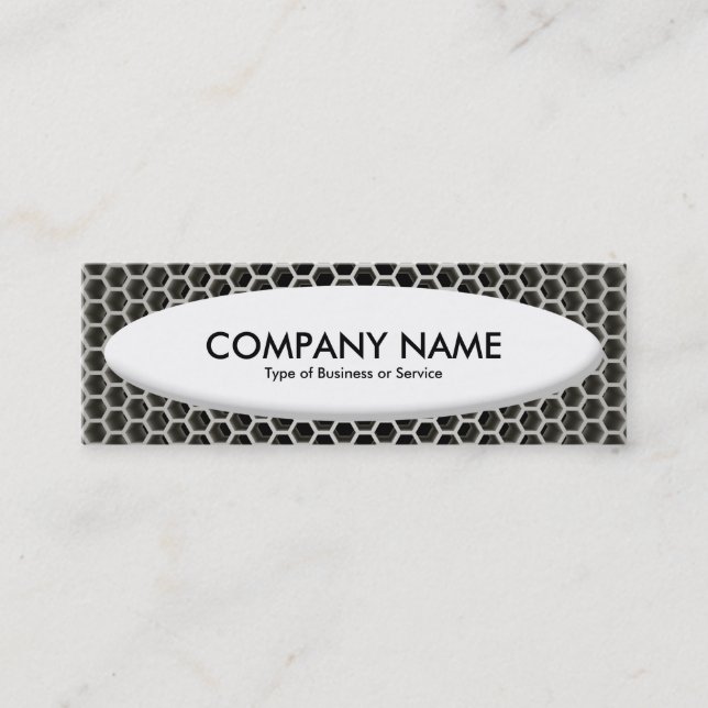 Boat Shape III - Honeycomb Warm Mini Business Card (Front)