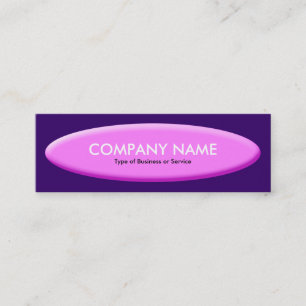 Boat Shape III - Lt Magenta on Dp Purple Mini Business Card