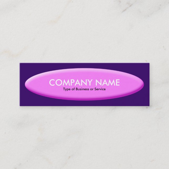 Boat Shape III - Lt Magenta on Dp Purple Mini Business Card (Front)