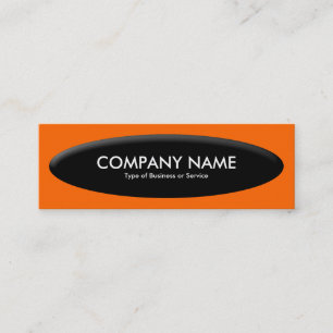 Boat Shape III - Orange on Black Mini Business Card