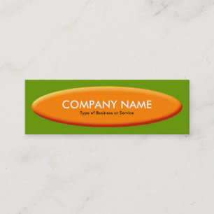 Boat Shape III - Orange with Avocado Mini Business Card