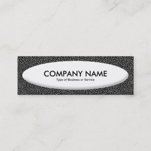 Boat Shape III - Random Spots - Grey on Black Mini Business Card