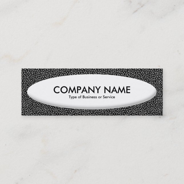 Boat Shape III - Random Spots - Grey on Black Mini Business Card (Front)