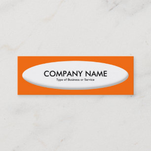Boat Shape III - White on Orange Mini Business Card