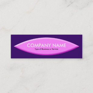 Boat Shape - Lt Magenta on Dp Purple Mini Business Card