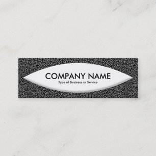 Boat Shape - Random Spots - Black and Grey Mini Business Card