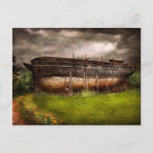 Boat - The construction of Noah's Ark Postcard
