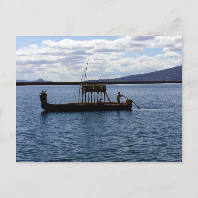boat titicaca postcard (Front)