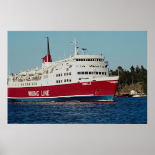 Boat to Finland, Stockholm, Archipelago, Sweden Poster