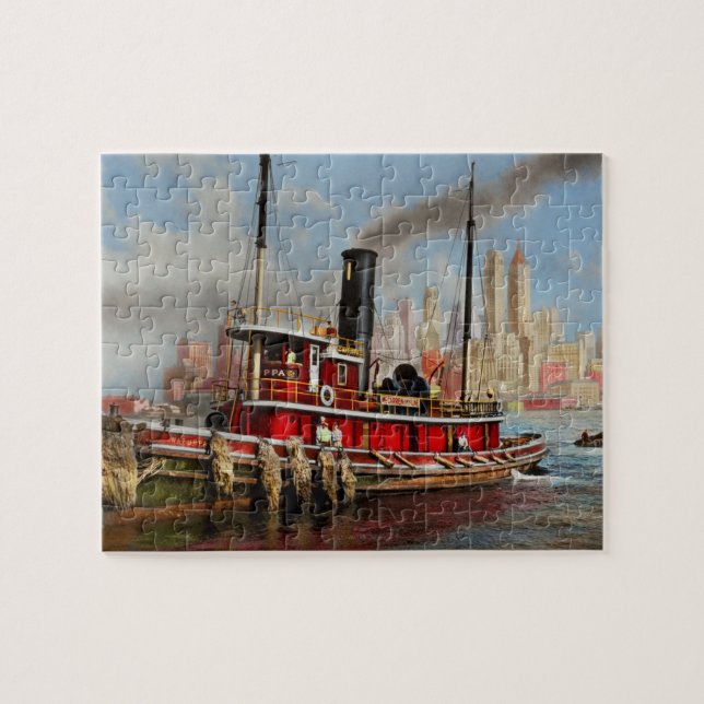 Boat - Tugboat - The Watuppa 1935 Jigsaw Puzzle (Horizontal)