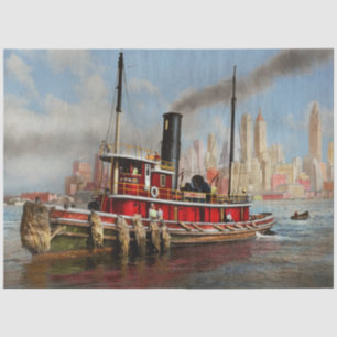 Boat - Tugboat - The Watuppa 1935 Tissue Paper