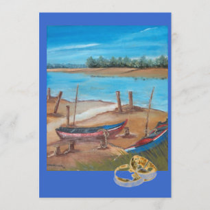 boat wedding invitation