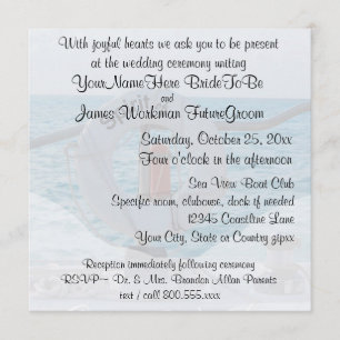 Boat Wedding with RSVP Invitation