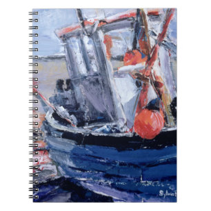 Boat with Red Buoy Spiral Notebook