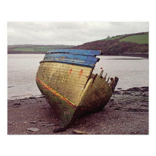 Boat wreck photo print