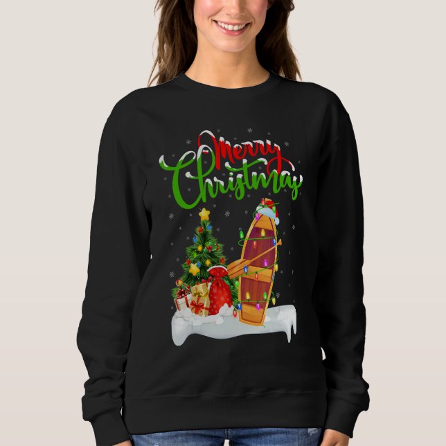 Boat   Xmas Decorations Santa Boat Christmas Sweatshirt (Front)