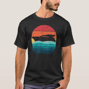 Boater I Love Motor Boating Retro Sunset Yacht Men T-Shirt