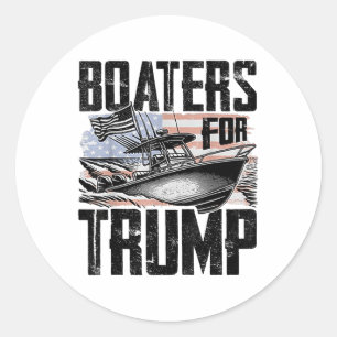 Boaters For Trump _1  Classic Round Sticker