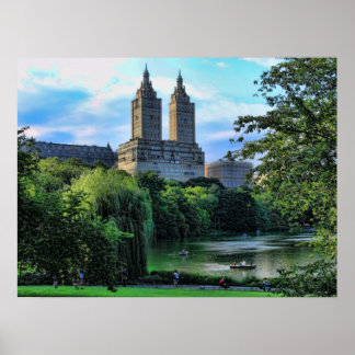 Boaters on the Central Park Lake, San Remo Poster