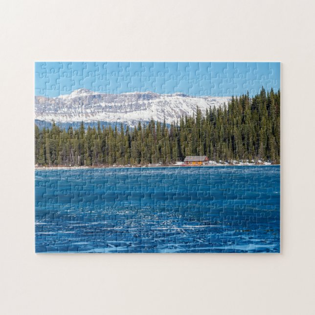 Boathouse next to Lake Louise - Banff, Canada Jigsaw Puzzle (Horizontal)