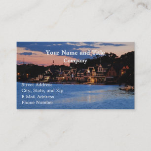 Boathouse Row dusk Business Card