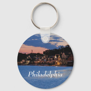 Boathouse Row dusk Key Ring