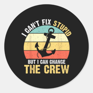Boating Boat Captain Classic Round Sticker
