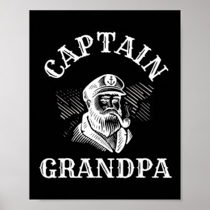 Boating Boat Owner Captain Grandpa Pontoon Grandfa Poster