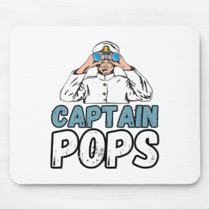 Boating Boat Owner Captain Pops Dad Pontoon Grandp Mouse Pad