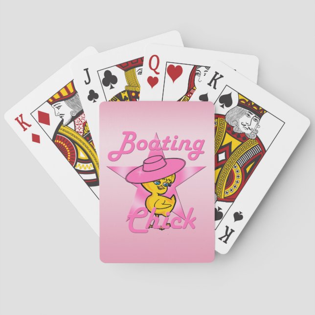 Boating Chick #8 Playing Cards (Back)