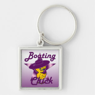 Boating Chick #9 Key Ring