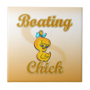 Boating Chick Tile