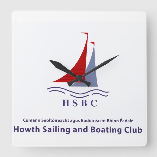 Boating Club image for square wall clock (Front)