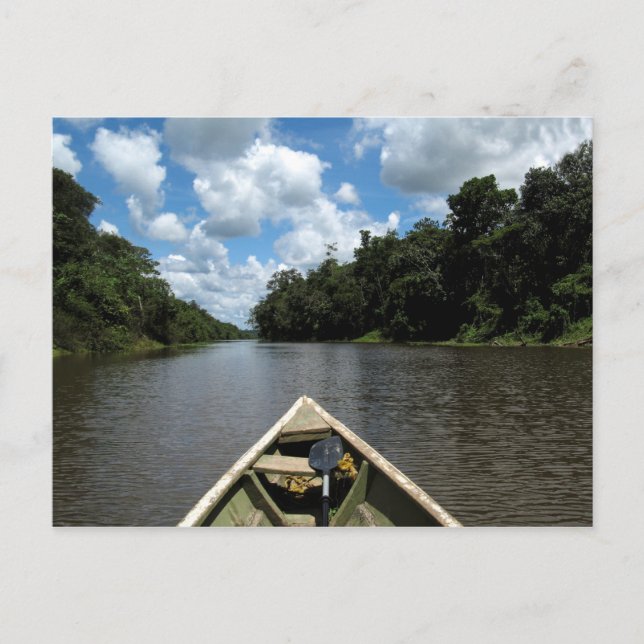 Boating down the Amazon Postcard (Front)