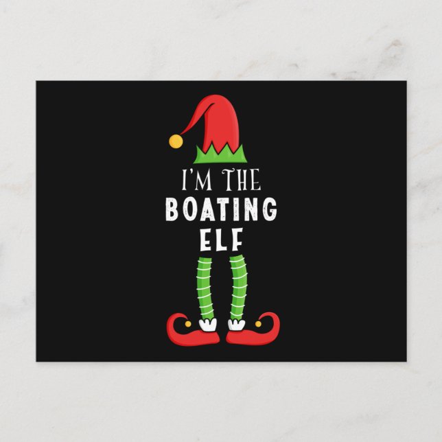 Boating Elf Christmas Matching Family Gift Postcard (Front)