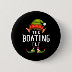 Boating Elf Group Funny Christmas Pajama Party 6 Cm Round Badge