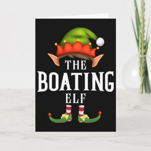 Boating Elf Group Funny Christmas Pajama Party  Card