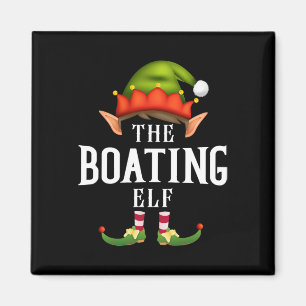 Boating Elf Group Funny Christmas Pajama Party  Magnet