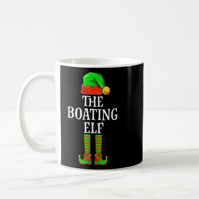 Boating Elf Men Boys Apparel Christmas Family Matc Coffee Mug (Left)