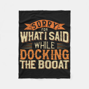 Boating Humour Tee Shirts - Funny Boat Captain Fleece Blanket