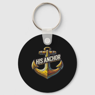Boating Husband His Anchor Women Matching Couple Key Ring