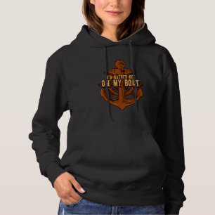 Boating Id Rather Be On My Boat Captain Anchor Pon Hoodie