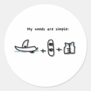 Boating is all I need Classic Round Sticker