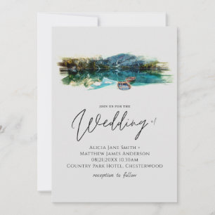 Boating Lake Nature Wedding Handwritten Style