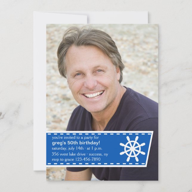 Boating Life Photo Invitation (Front)